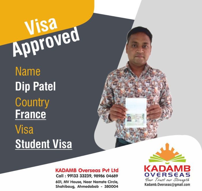 Kadamb Overseas - Visa Approved France