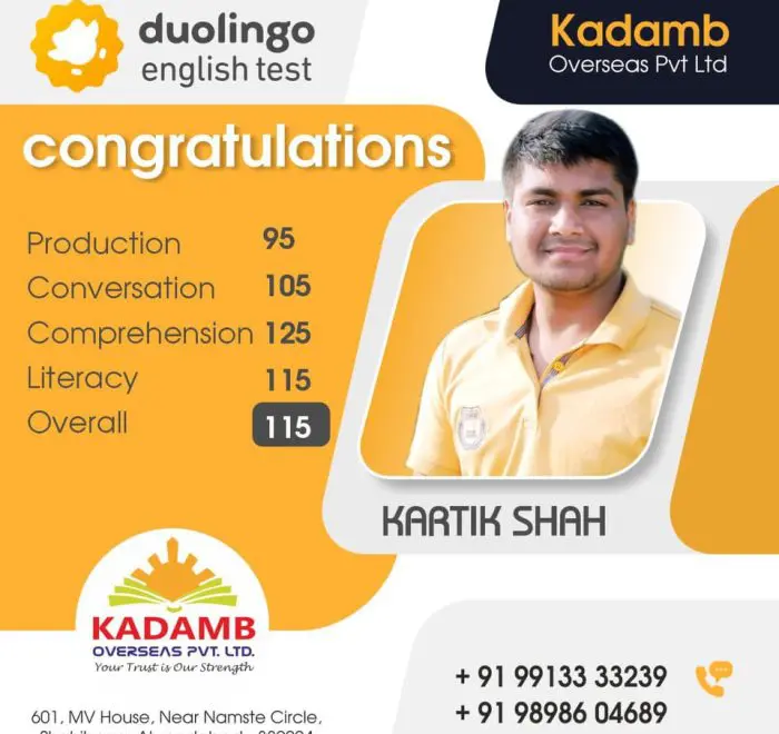 Duolingo test - Kadamb Overseas