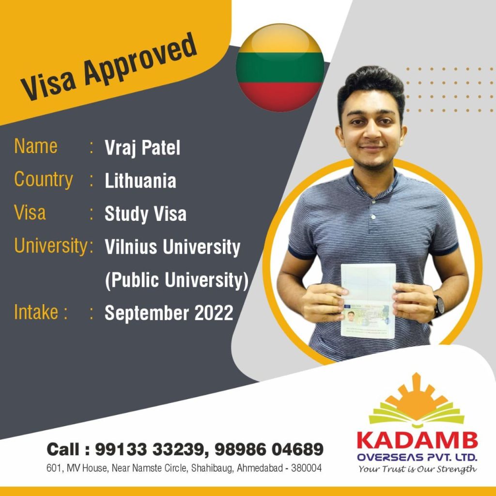 Visa Approved Lithuania - Kadamb Overseas