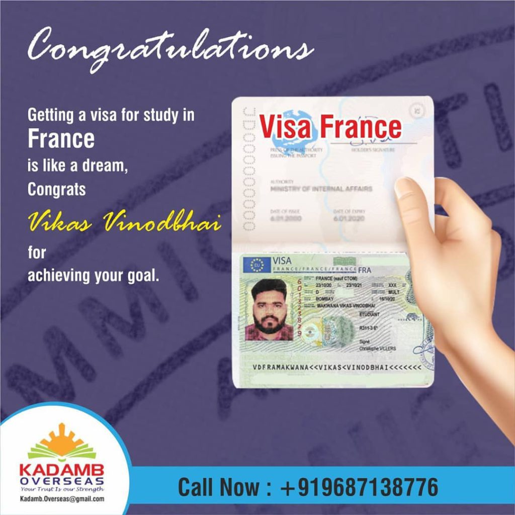 Visa Approved France - Kadamb Overseas