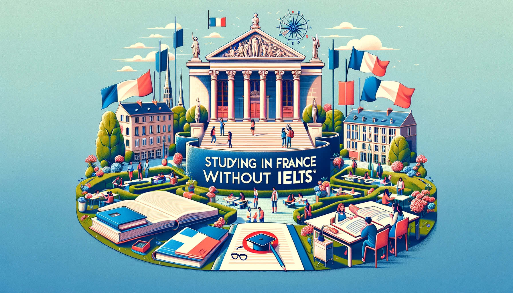 Studying in France Without IELTS: