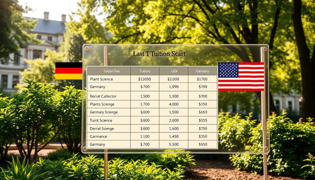 Comparison of Tuition Fees for Plant Science Programs in Germany and the US