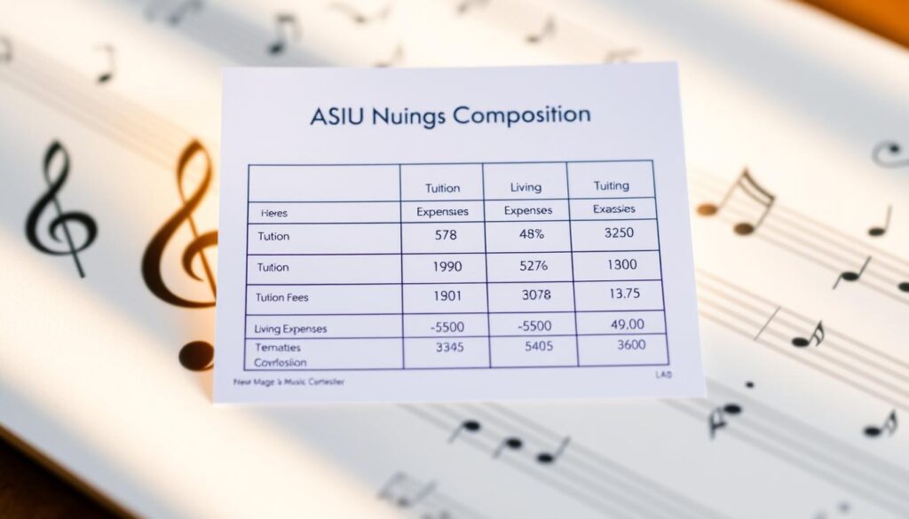 MA in Music Composition tuition fees breakdown