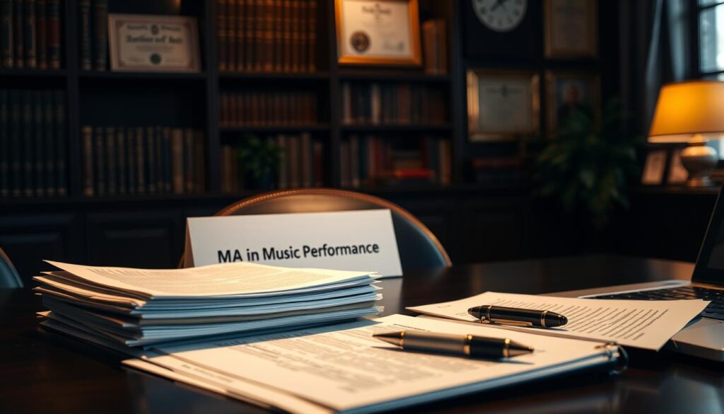 MA in Music Performance application process