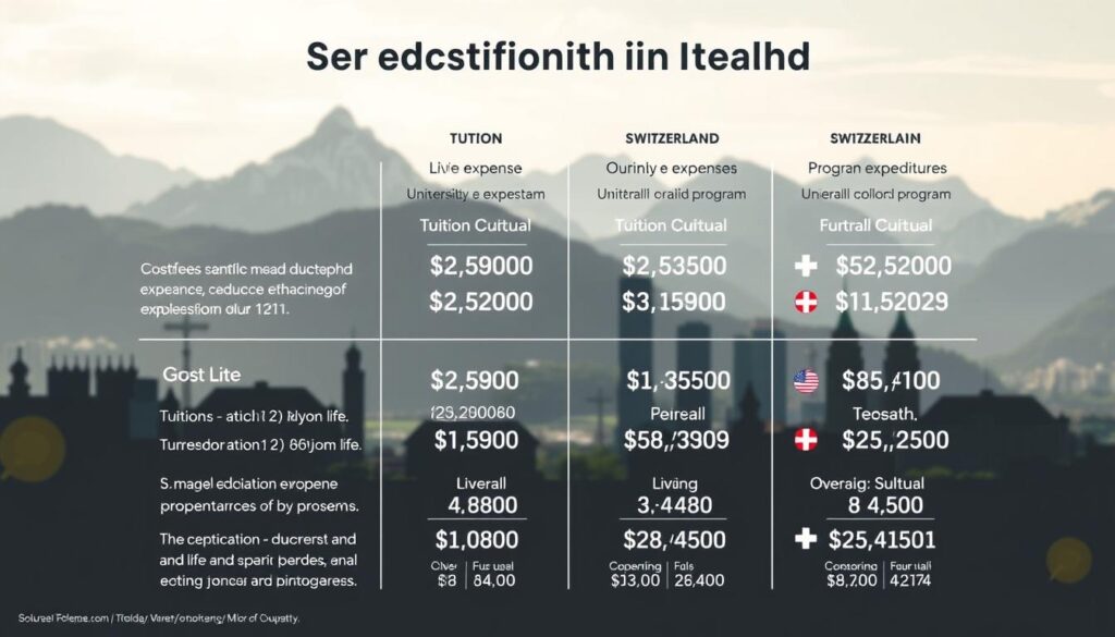comparing Swiss education costs