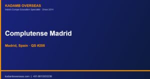 Complutense University Madrid for Indian Students 2026: Fees & Programs