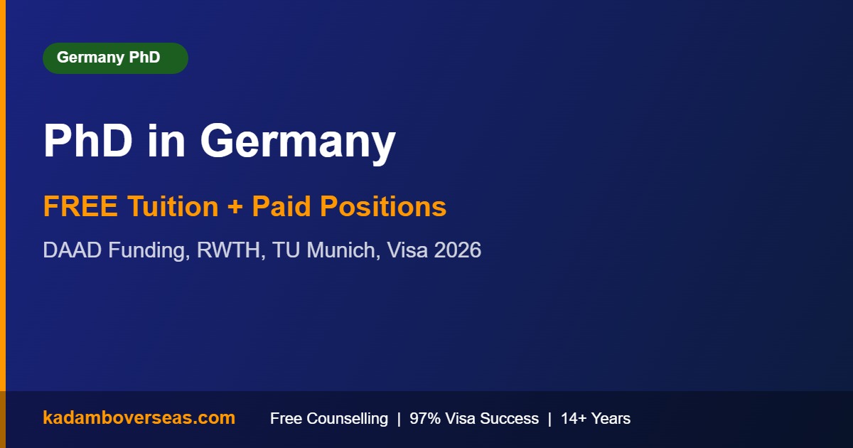 PhD in Germany for Indian Students 2026 — Funding, Universities, DAAD, Visa