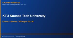 KTU Kaunas University of Technology for Indian Students 2026