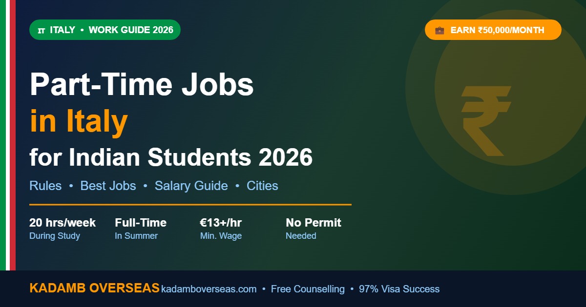 Part time jobs in Italy for Indian students 2026 salary guide