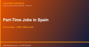 Part-Time Jobs in Spain for Indian Students 2026: Earn ₹20,000–35,000/Month