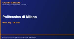 Politecnico di Milano 2026 — Admission, Fees, 12 English Masters