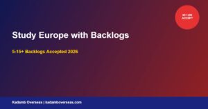 Study in Europe with 5, 10, 15+ Backlogs 2026 — Universities Accepting Indians