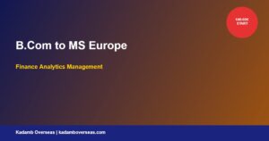 B.Com to MS in Europe 2026: MSc Finance, Data Analytics, Management for Indians