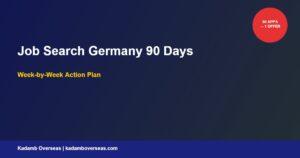 Job Search Germany 2026: Week-by-Week Action Plan for Indian Graduates (0-90 Days)