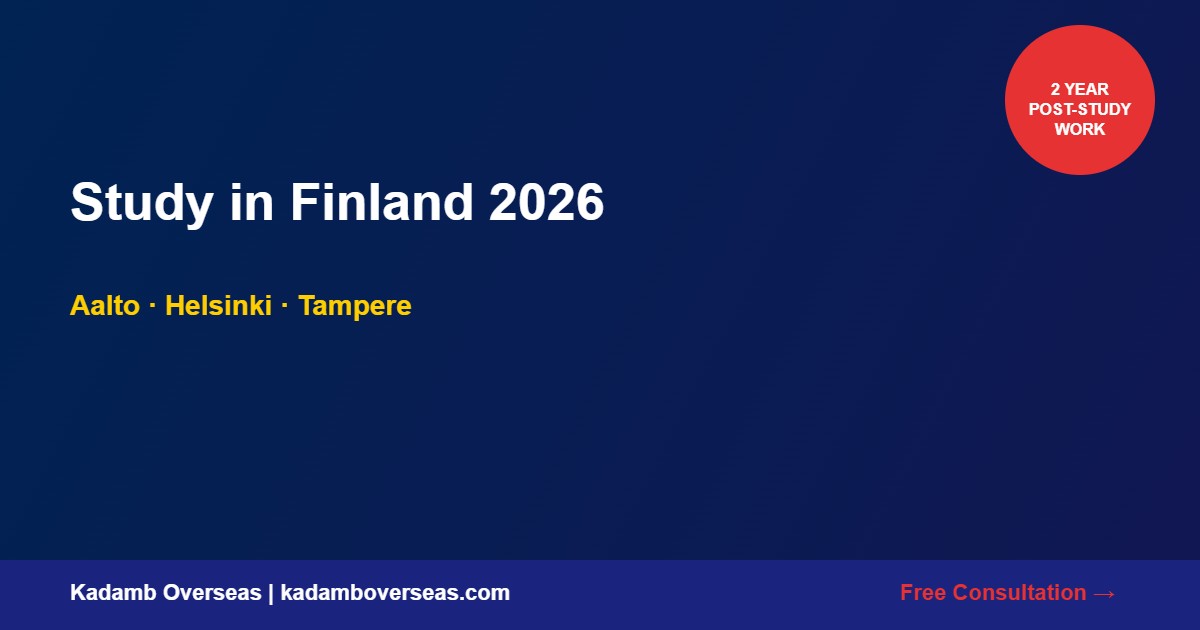 Study in Finland 2026 Aalto Helsinki Tampere Indian Students