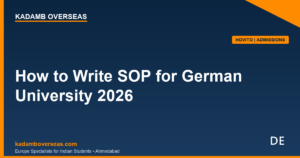 How to Write SOP for German University Admission 2026