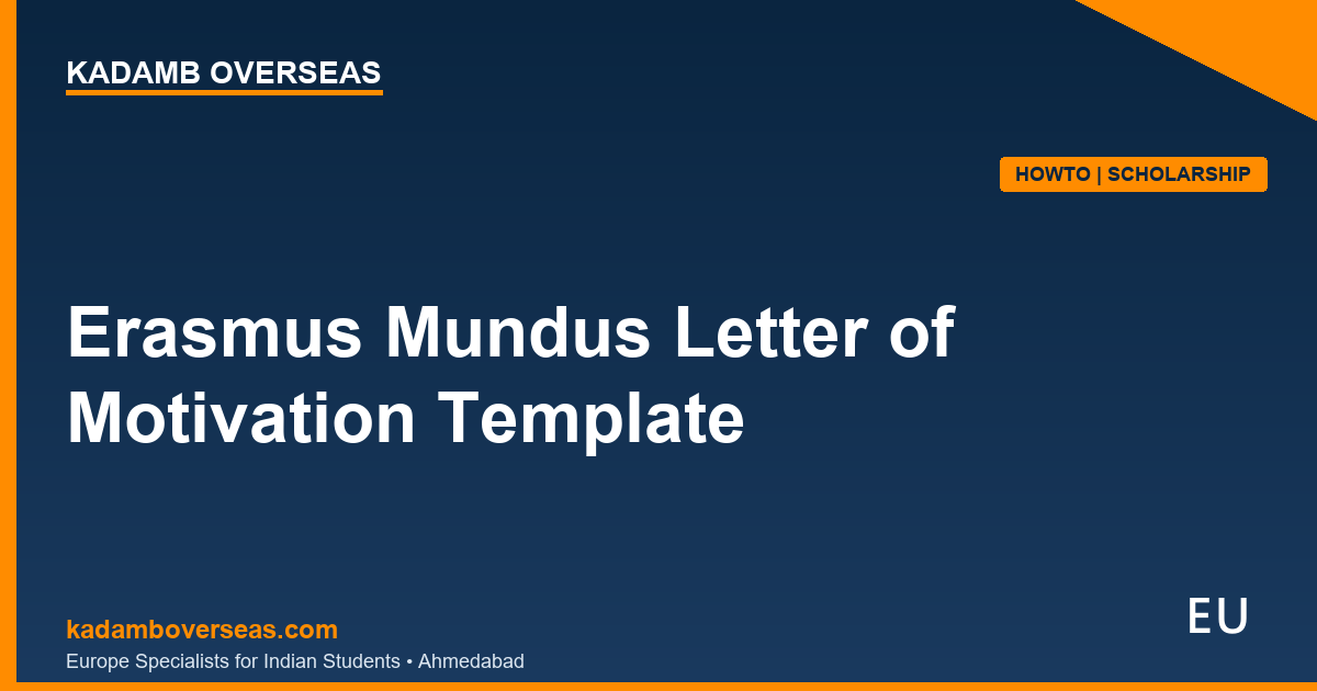Erasmus Mundus Letter of Motivation Template