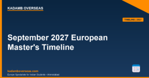 September 2027 Europe Master’s Intake Timeline for Indians