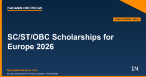 SC/ST/OBC Scholarships for Europe Study 2026
