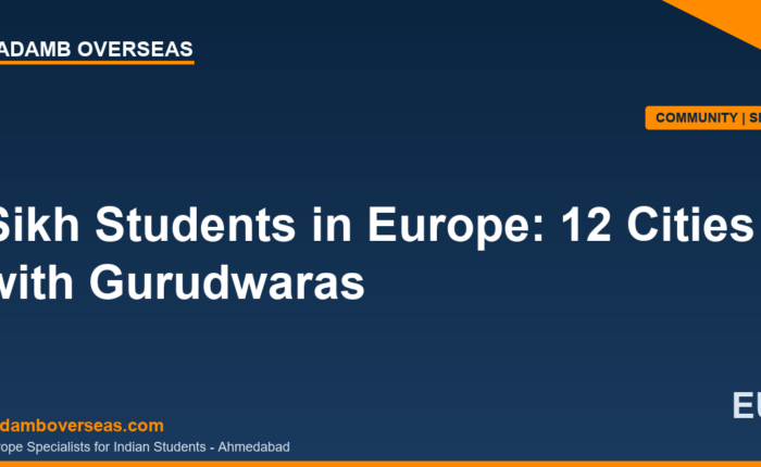 Sikh Students in Europe 12 Cities with Gurudwaras