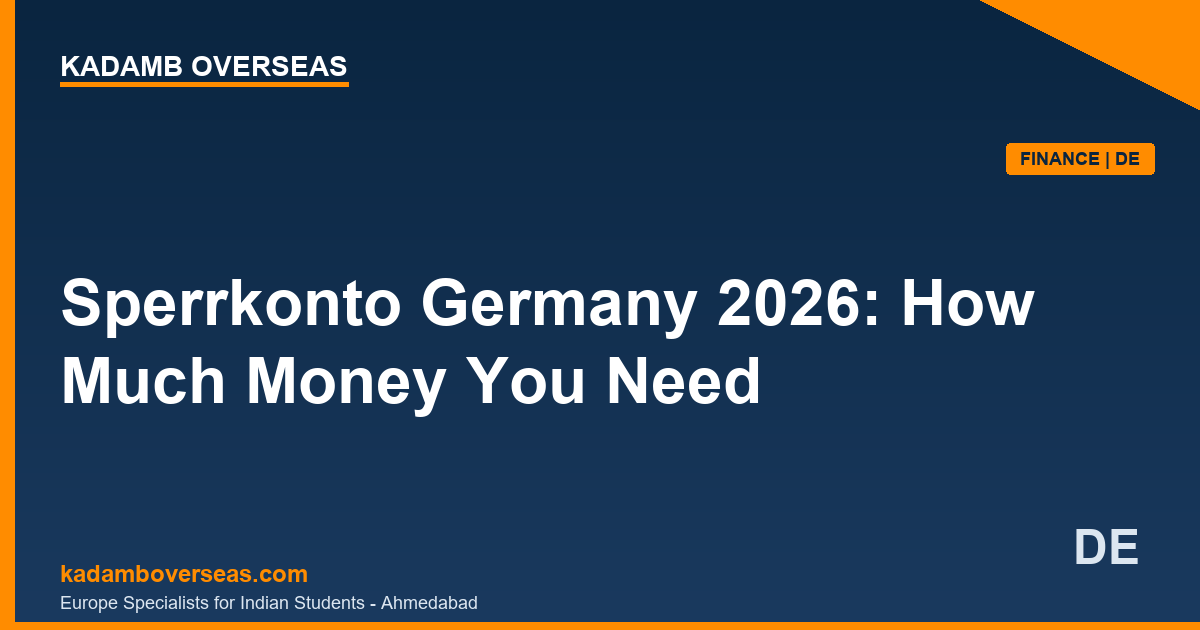 Sperrkonto Germany 2026 money needed