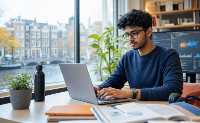 Indian student researching MS in Data Science programmes in the Netherlands for 2027