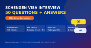 Schengen Visa Interview Questions 2026: 50 Questions + Ideal Answers for Indians